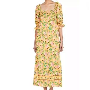 New FARM Rio Mini Cashew Maxi Dress Size Large